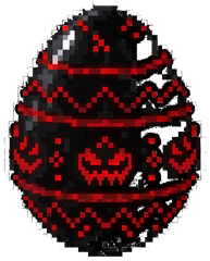 Red-and-black Easter egg linking to the countdown page